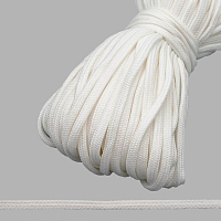 С34 Шнур обувной плетеный 6мм +/-1 мм*100м (Мн.) (003 белый)