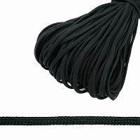 С34 Шнур обувной плетеный 6мм +/-1 мм*100м (Мн.) (005 черный)
