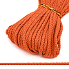 С831 Шнур отделочный плетеный, 4 мм*30 м оранжевый