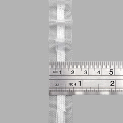 0С796ПЭ Р8143 Тесьма шторная 1/2,5 'Параллельная складка' (1 ряд петель, 1 шнур) 21мм*100м, прозр.
