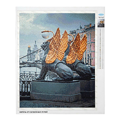 Cr 450078 Алмазная мозаика 'Крылатые львы Банковского моста', 40*50см, Cristyle