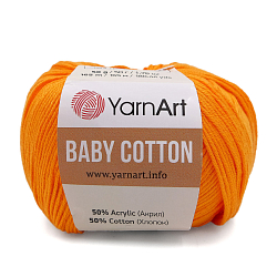 Пряжа YarnArt 'Baby Cotton' 50гр 165м (50% хлопок, 50% акрил)