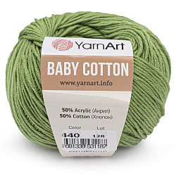 Пряжа YarnArt 'Baby Cotton' 50гр 165м (50% хлопок, 50% акрил)