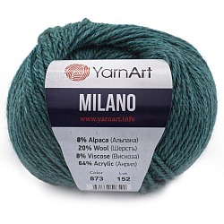 Пряжа YarnArt 'Milano' 50гр 130м (8% альпака, 20% шерсть, 8% вискоза, 64% акрил)