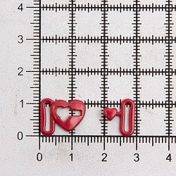 ГНУ14599 Пряжка-застежка для белья 'Сердце' 8мм металл/эмаль, цветной