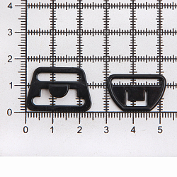 Крючок-застежка для бюстгальтера для кормящих мам 18,5мм пластик, черный