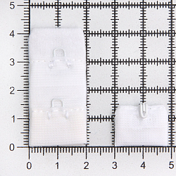 1К/50 Текстильная застежка с крючками 1*2 для бюстгальтера 20мм