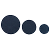 59401 Набор заплаток пришивных из замши, круг d-4см, 6см и 8см, с перфорацией, 3шт/упак, 100% кожа 22 темно-синий