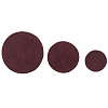 59401 Набор заплаток пришивных из замши, круг d-4см, 6см и 8см, с перфорацией, 3шт/упак, 100% кожа 31 бордовый