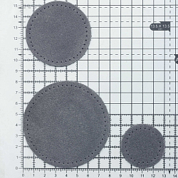 59401 Набор заплаток пришивных из замши, круг d-4см, 6см и 8см, с перфорацией, 3шт/упак, 100% кожа