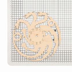 L-2318 Деревянная заготовка Циферблат для часов с арабскими цифрами 'Змей Горыныч' d23см Astra&Craft