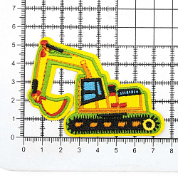 Термоаппликация 'Экскаватор', желтый 5,4*7,9см, Hobby&Pro