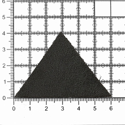 202 Термоаппликация из кожи Треугольник сторона 5см, 2шт в уп., 100% кожа