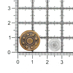 Пуговица джинсовая на фиксированной ножке 14мм '8 звезд' металл (уп.~100шт) NEW STAR