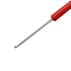 46202 Крючок вязальный с пластиковой ручкой 2,50мм*14см, алюм. PONY