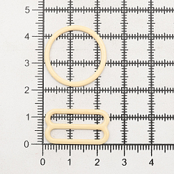Кольца и регуляторы для бретелей бюстгальтера 20 мм, металл/эмаль, 20 шт/упак, цвет телесный