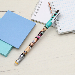 70408 Ручка гелевая Аниме со стираемыми чернилами, цвет чернил синий 0,5 мм в пластиковом тубусе