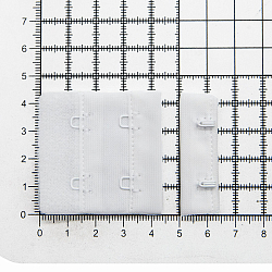 1842 Текстильная застежка с крючками 2*2 для бюстгальтера 44мм, Arta-F