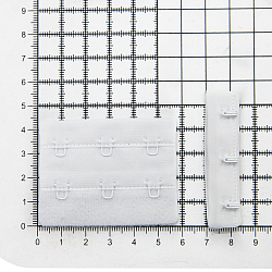 2494 Текстильная застежка с крючками 3*2 для бюстгальтера 57мм, Arta-F