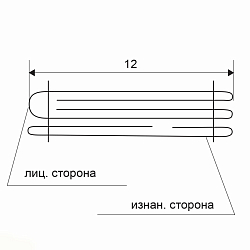 2753 Лента тоннельная двухстрочная (чехол для косточек) 12мм*20м, Arta-F