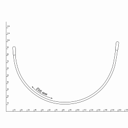 2762 Косточки (каркасы) для бюстгальтера тип 1, 256мм, металл, белый, Arta-F