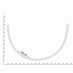 2762 Косточки (каркасы) для бюстгальтера тип 1, 268мм, металл, белый, Arta-F