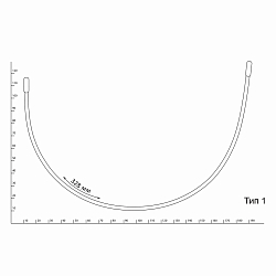 2762 Косточки (каркасы) для бюстгальтера тип 1, 328мм, металл, белый, Arta-F