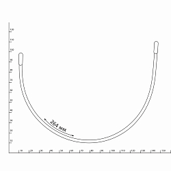 2762 Косточки (каркасы) для бюстгальтера тип 4, 264мм, металл, белый, Arta-F