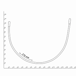 2762 Косточки (каркасы) для бюстгальтера тип 4, 276мм, металл, белый, Arta-F