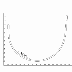 2762 Косточки (каркасы) для бюстгальтера тип 4, 288мм, металл, белый, Arta-F