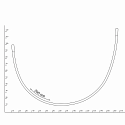 2762 Косточки (каркасы) для бюстгальтера тип 15, (95) 290мм, металл, белый, Arta-F