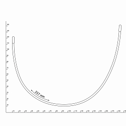2762 Косточки (каркасы) для бюстгальтера тип 15, (110) 337мм, металл, белый, Arta-F