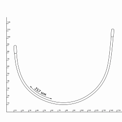 2762 Косточки (каркасы) для бюстгальтера тип 35, (90) 257мм, металл, белый, Arta-F
