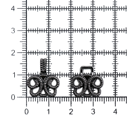 DF-201 Крючок 2,5*1,4см