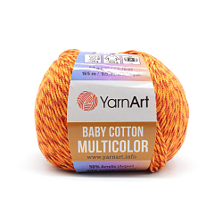 Пряжа YarnArt 'Baby cotton multicolor' 50гр 165м (50% хлопок, 50% акрил)